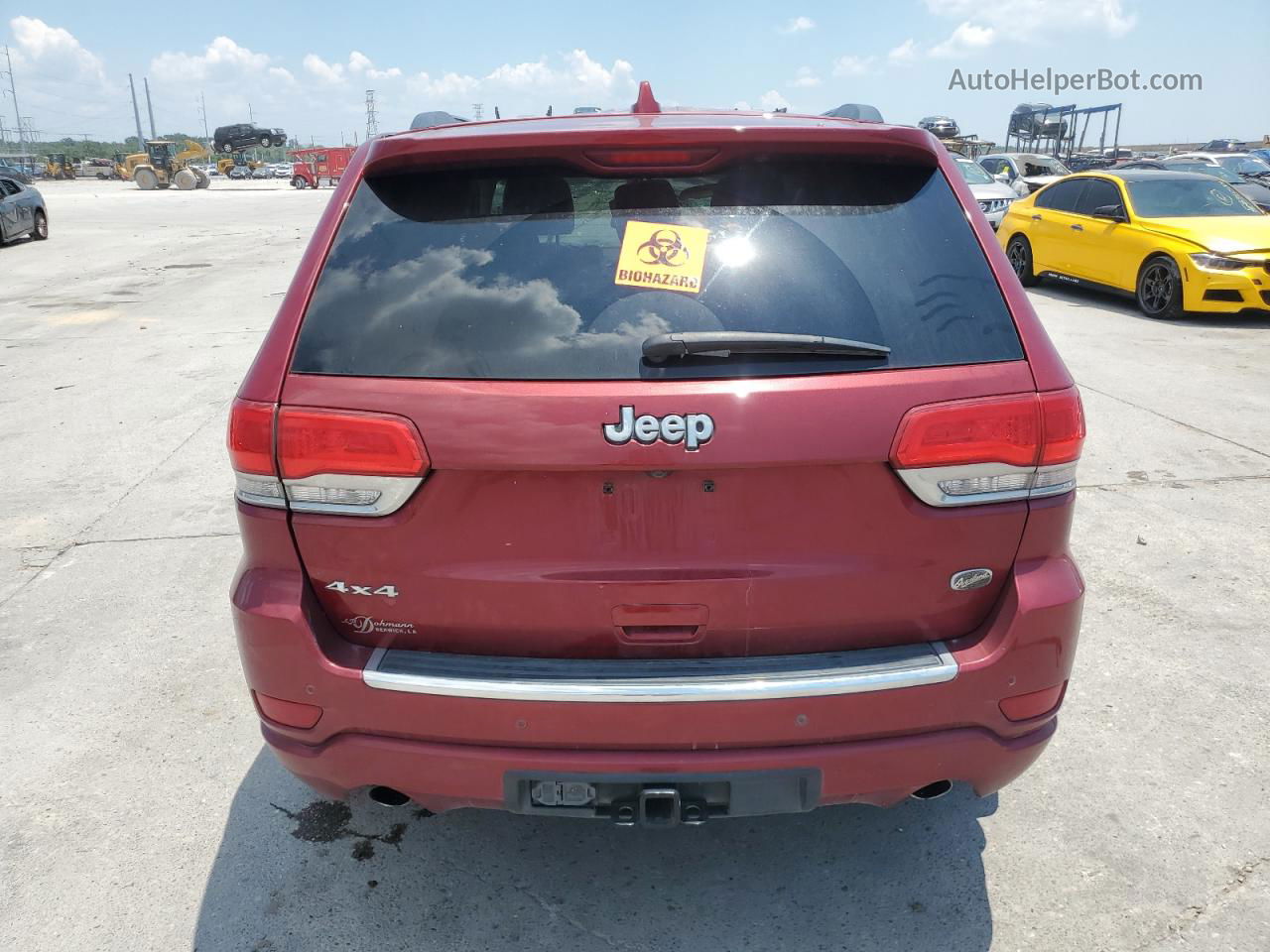 2014 Jeep Grand Cherokee Overland Red vin: 1C4RJFCGXEC335871