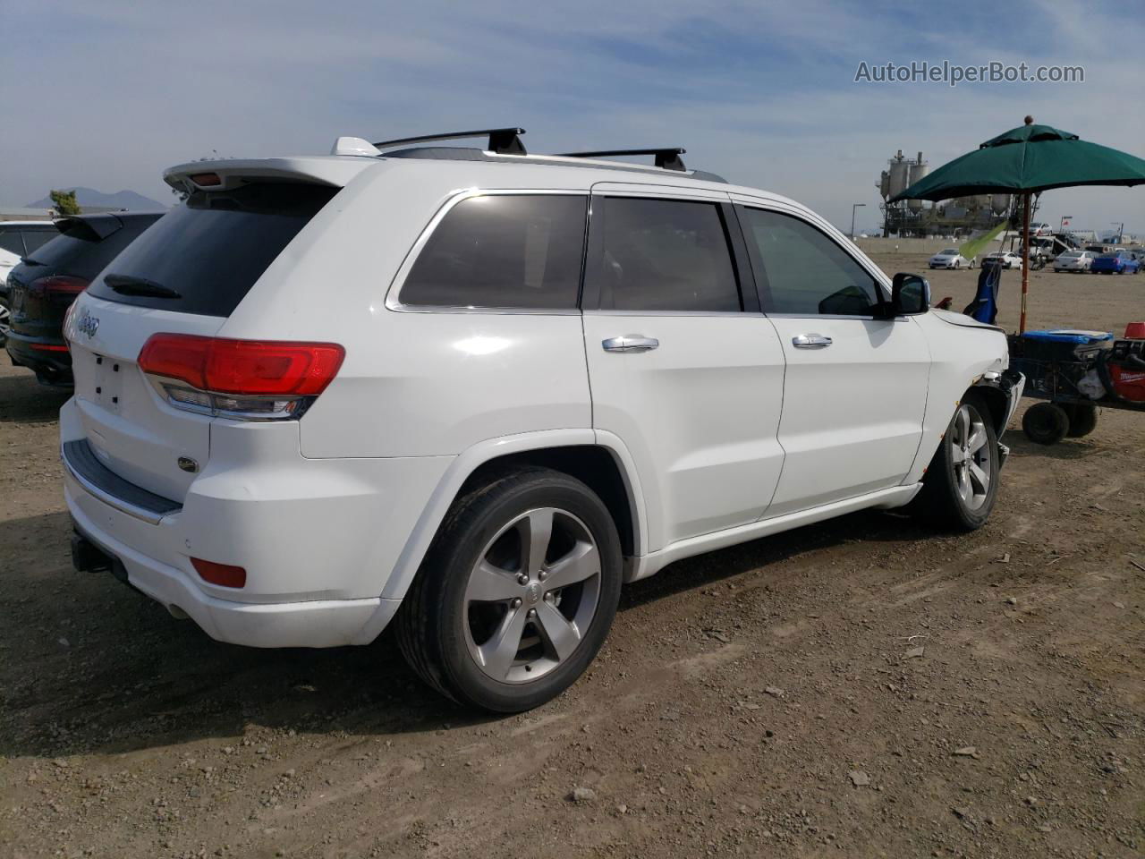 2014 Jeep Grand Cherokee Overland White vin: 1C4RJFCGXEC467478