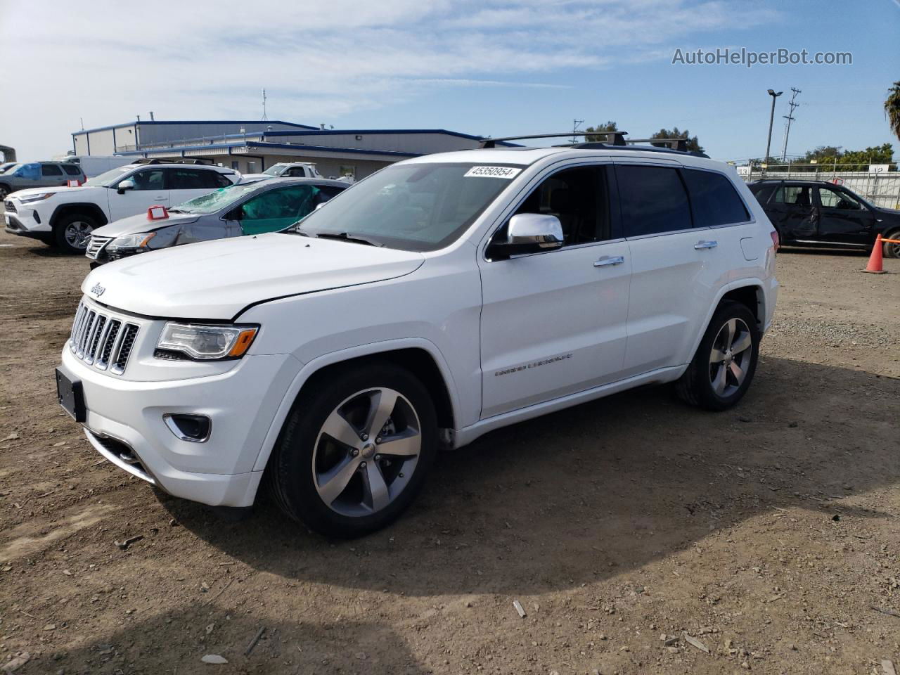 2014 Jeep Grand Cherokee Overland White vin: 1C4RJFCGXEC467478