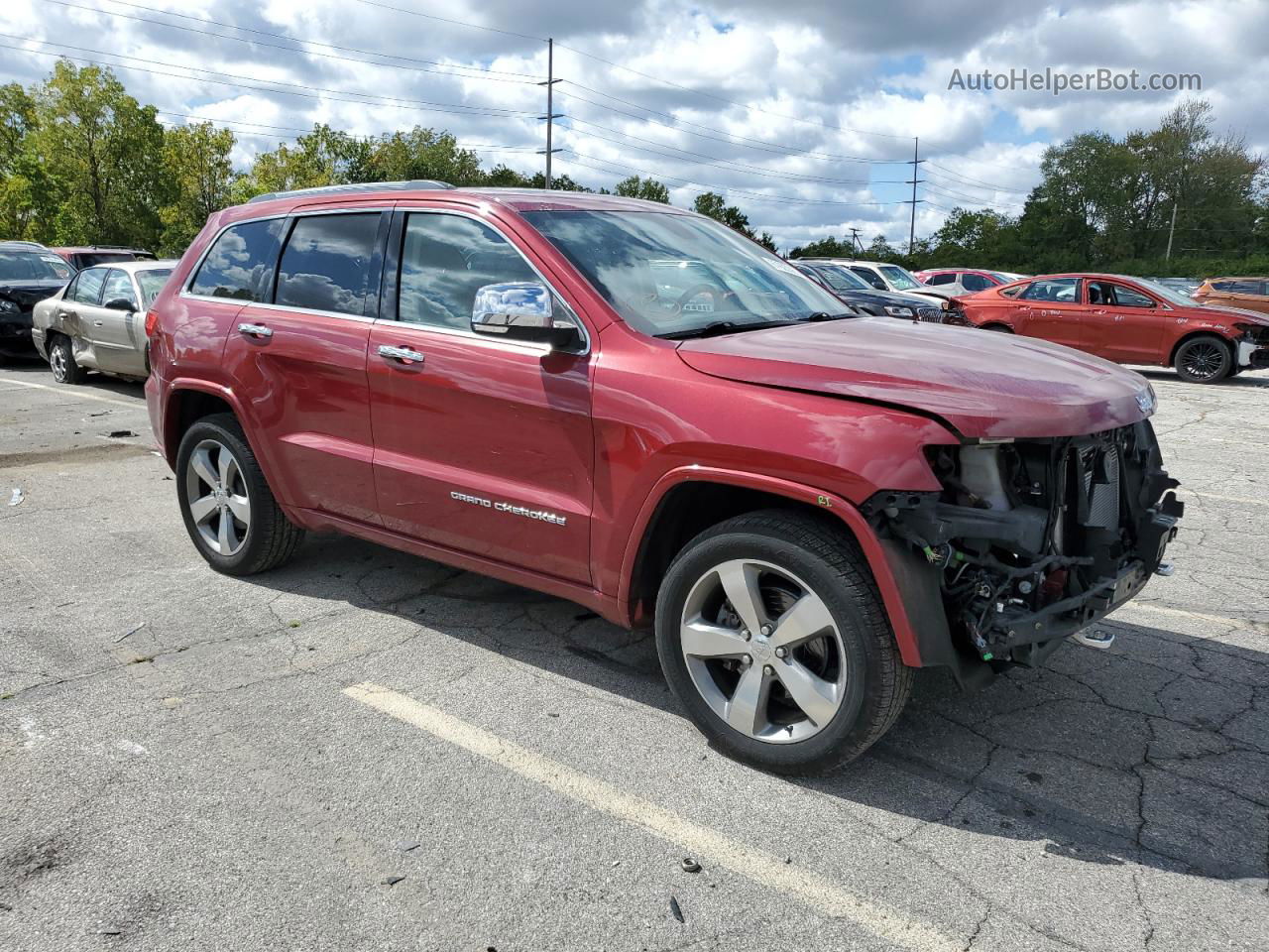 2014 Jeep Grand Cherokee Overland Burgundy vin: 1C4RJFCGXEC502844