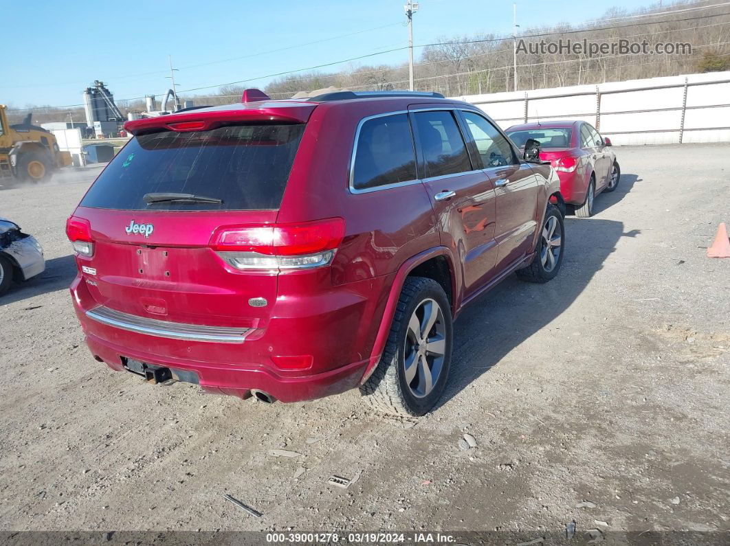 2015 Jeep Grand Cherokee Overland Burgundy vin: 1C4RJFCGXFC847566