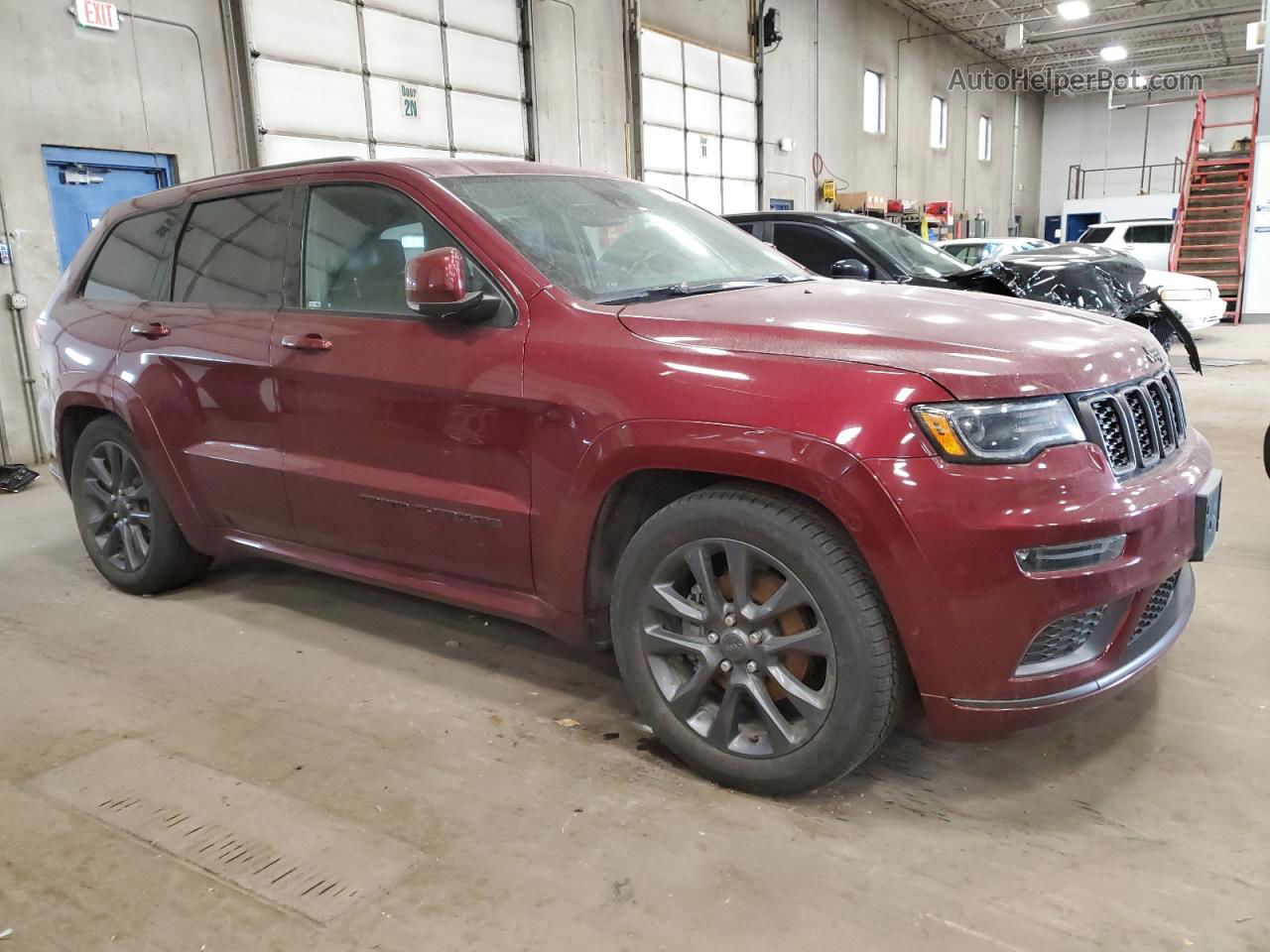 2019 Jeep Grand Cherokee Overland Maroon vin: 1C4RJFCGXKC786276