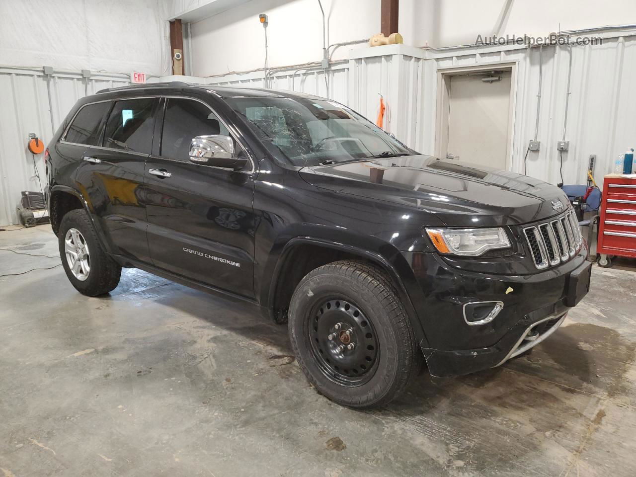 2014 Jeep Grand Cherokee Overland Black vin: 1C4RJFCM2EC417034