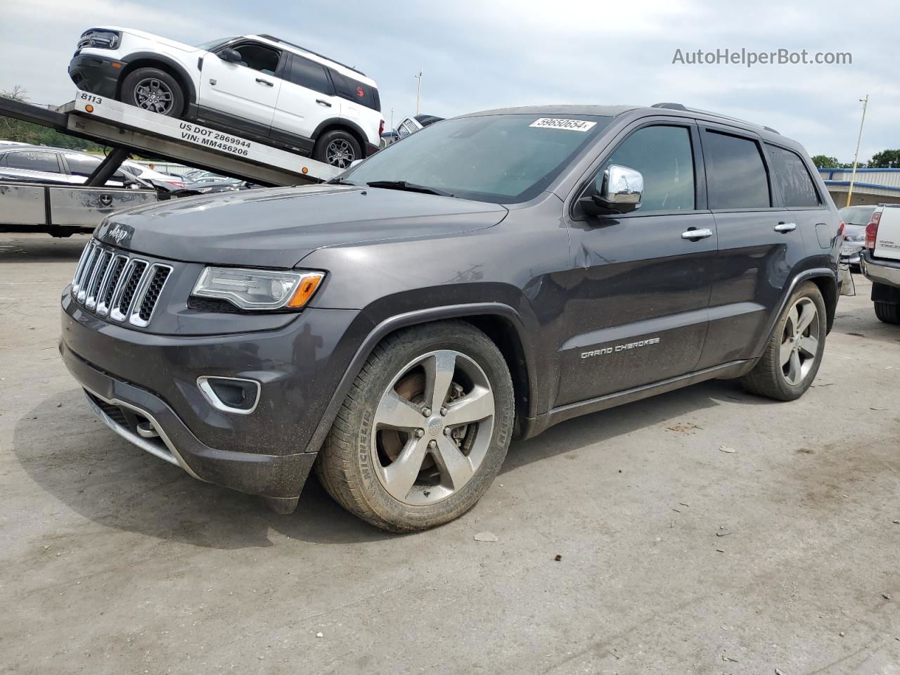 2014 Jeep Grand Cherokee Overland Gray vin: 1C4RJFCM4EC298404