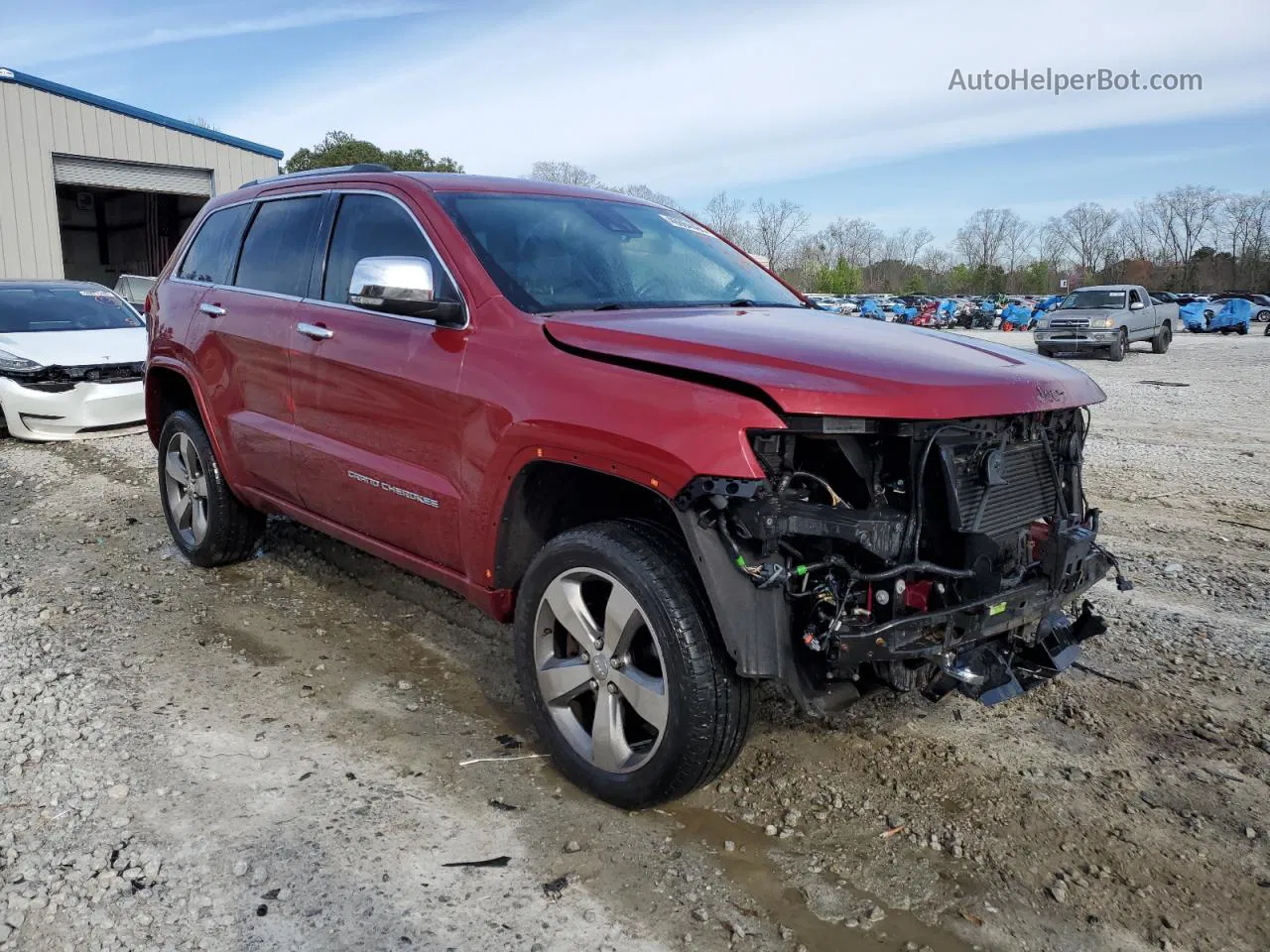 2014 Jeep Grand Cherokee Overland Бордовый vin: 1C4RJFCM8EC422996