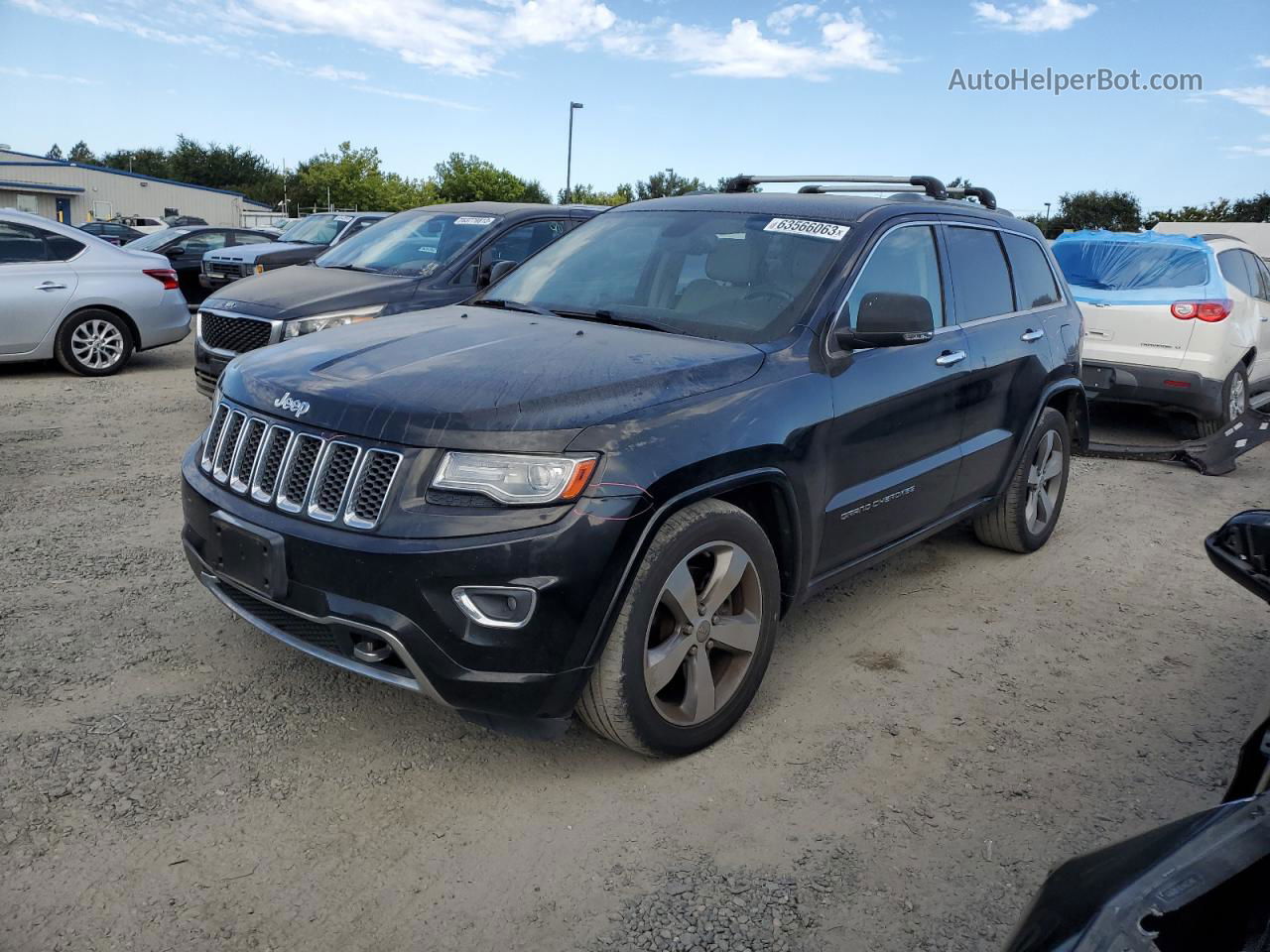 2014 Jeep Grand Cherokee Overland Black vin: 1C4RJFCT2EC264646