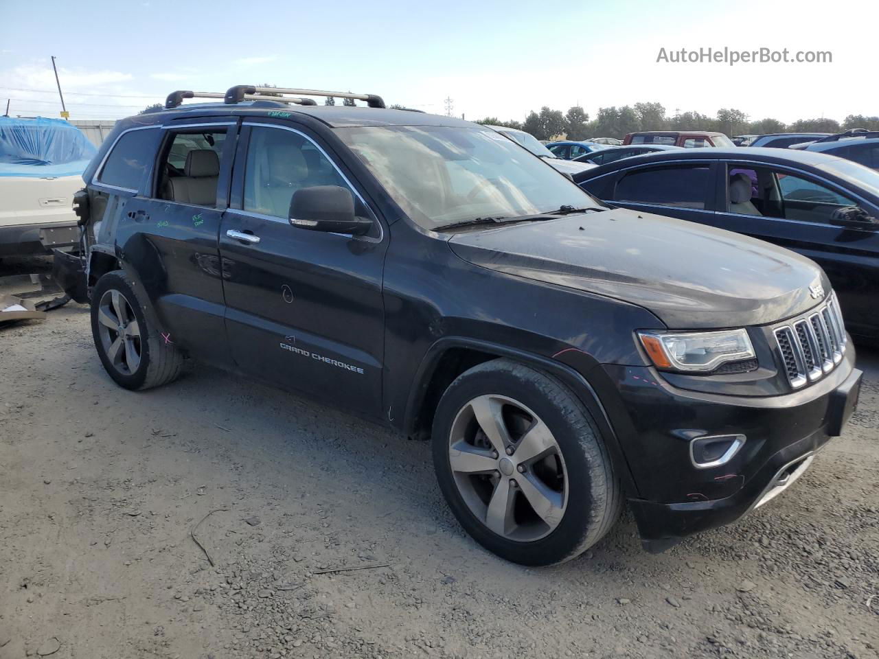 2014 Jeep Grand Cherokee Overland Black vin: 1C4RJFCT2EC264646