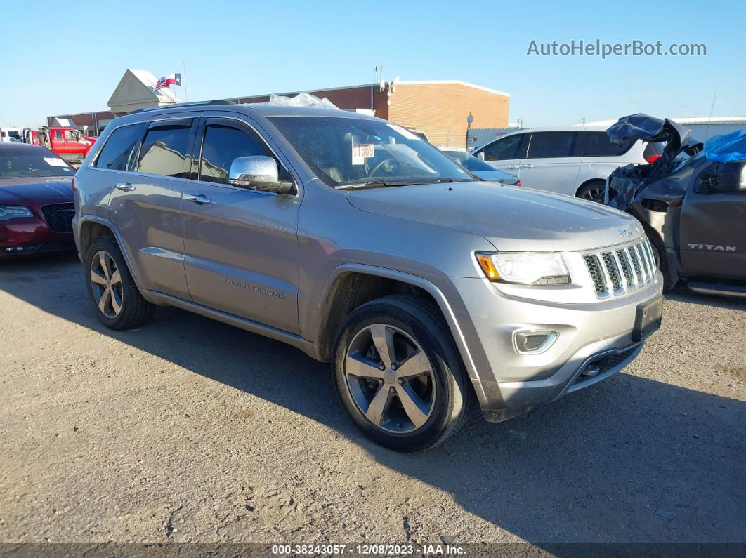 2015 Jeep Grand Cherokee Overland Silver vin: 1C4RJFCT2FC661825