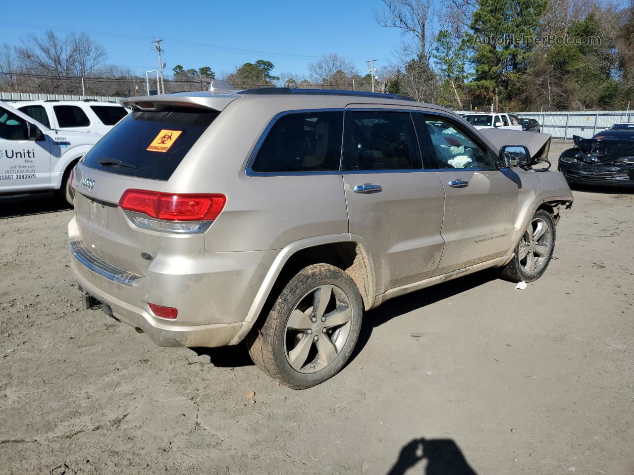 2014 Jeep Grand Cherokee Overland Gold vin: 1C4RJFCT3EC233969