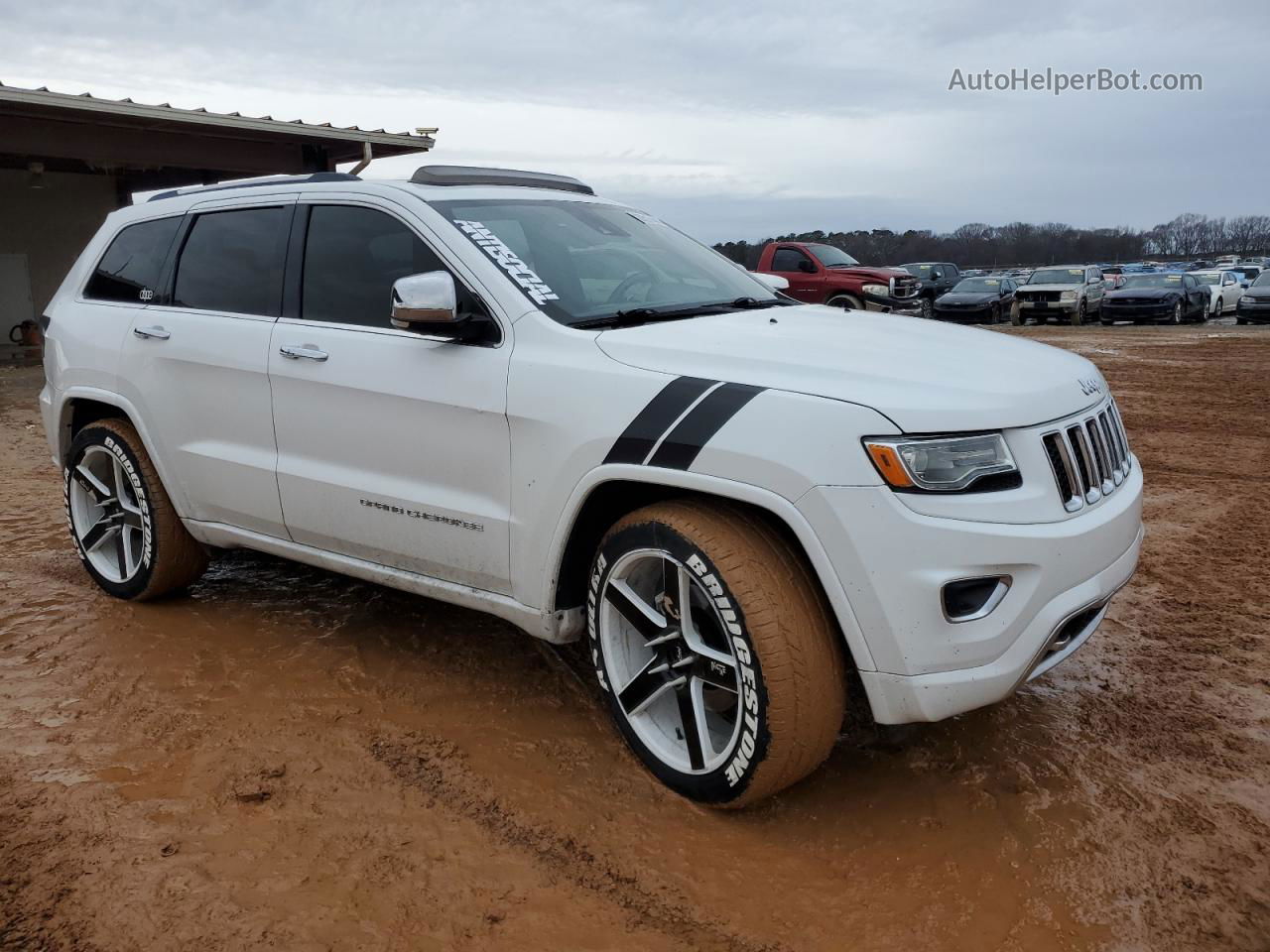 2014 Jeep Grand Cherokee Overland White vin: 1C4RJFCT5EC105457