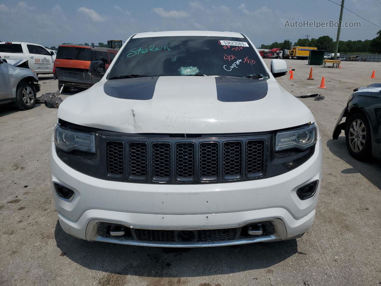 2014 Jeep Grand Cherokee Overland White vin: 1C4RJFCT6EC337565