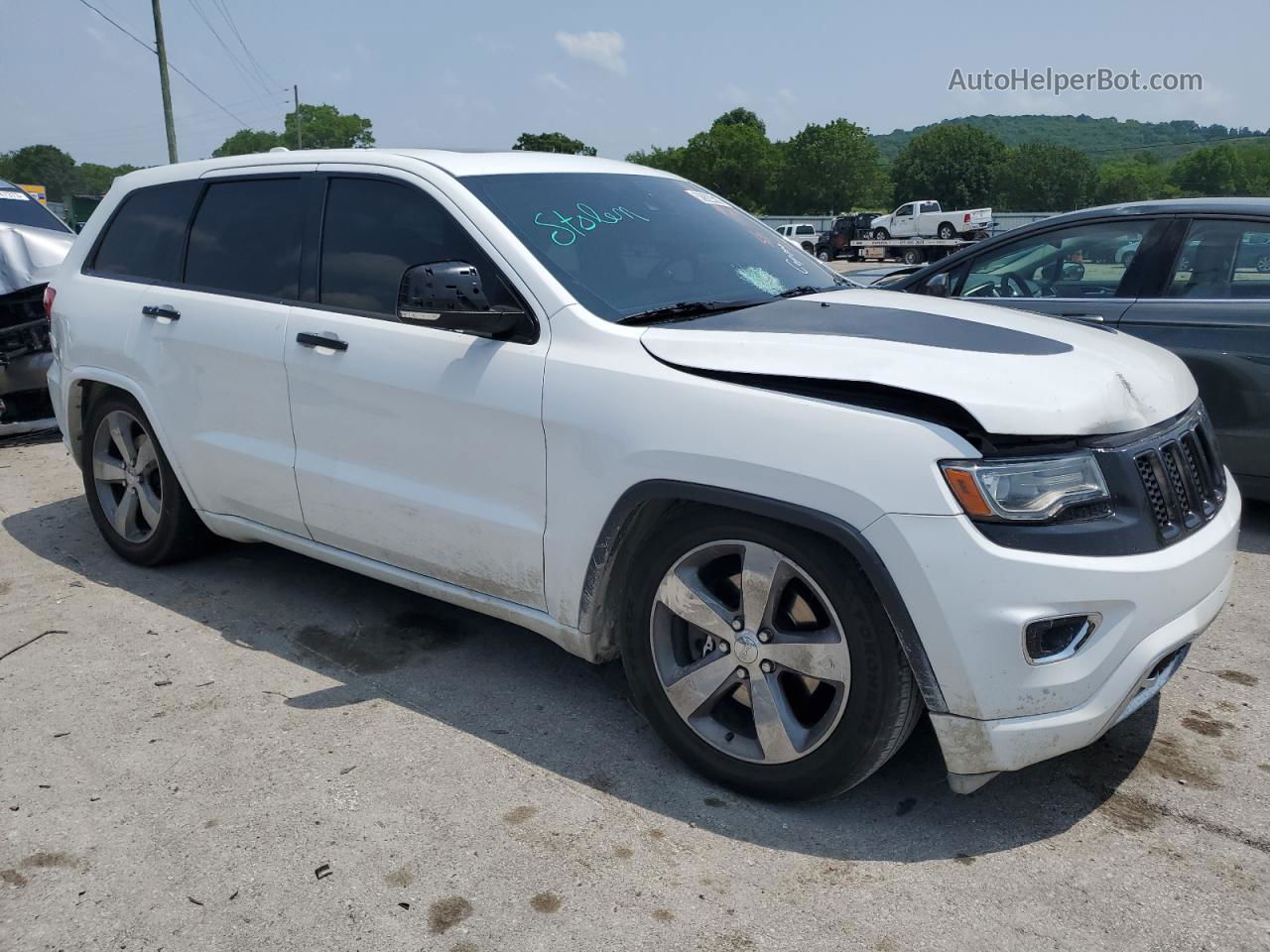 2014 Jeep Grand Cherokee Overland White vin: 1C4RJFCT6EC337565