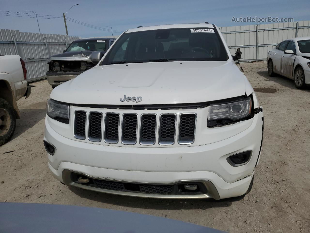 2014 Jeep Grand Cherokee Overland White vin: 1C4RJFCT7EC146270