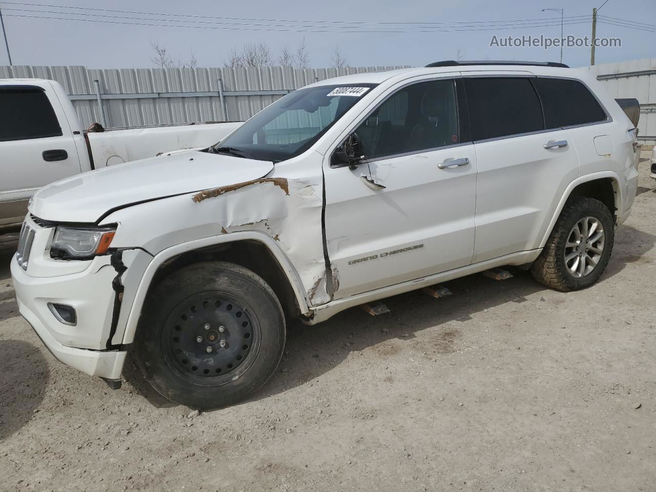 2014 Jeep Grand Cherokee Overland White vin: 1C4RJFCT7EC146270