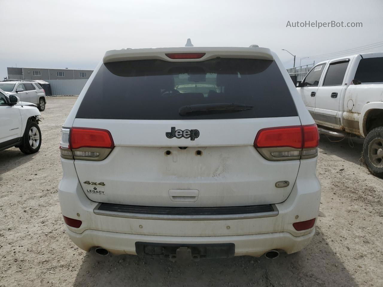 2014 Jeep Grand Cherokee Overland White vin: 1C4RJFCT7EC146270