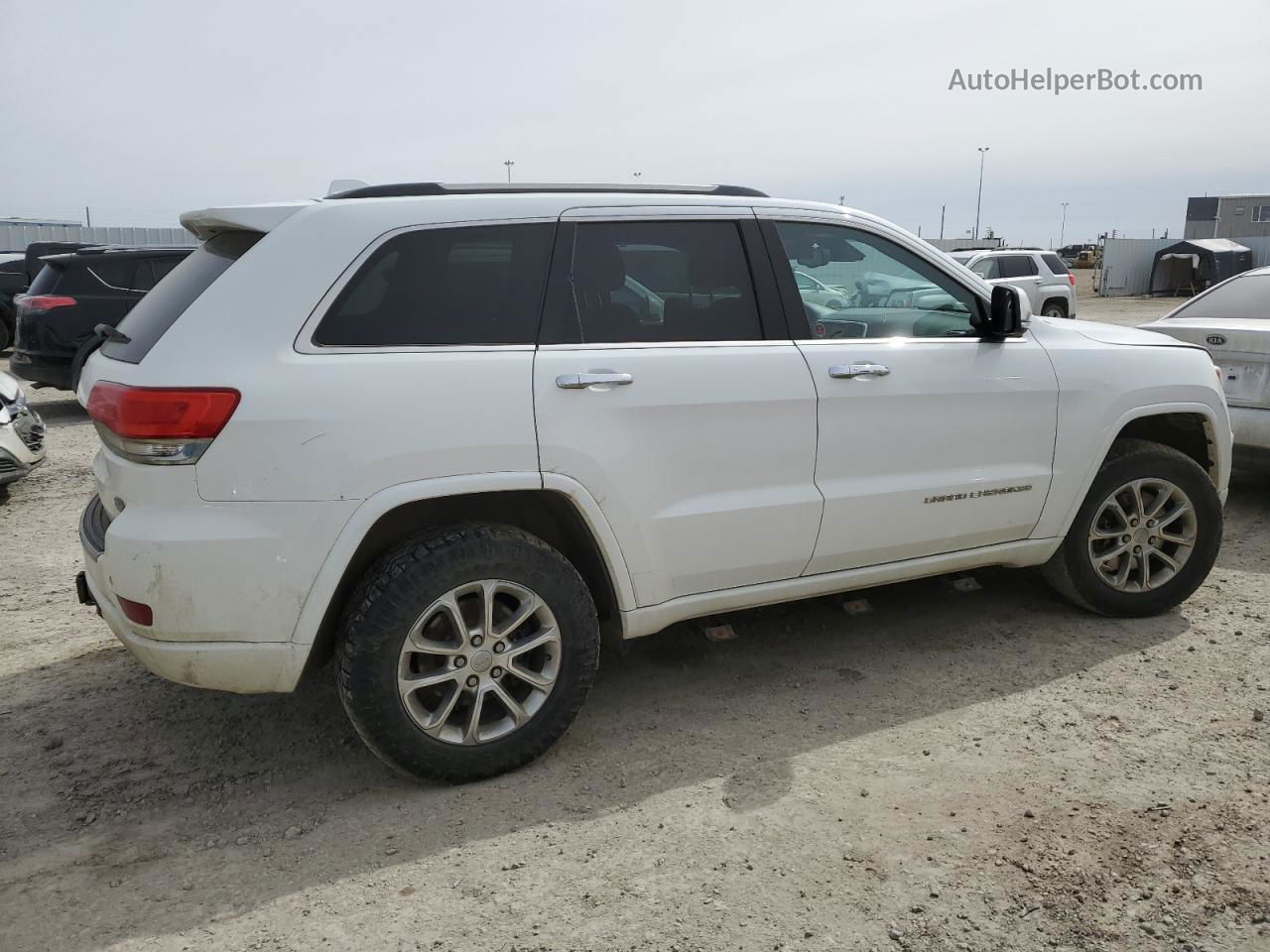 2014 Jeep Grand Cherokee Overland White vin: 1C4RJFCT7EC146270