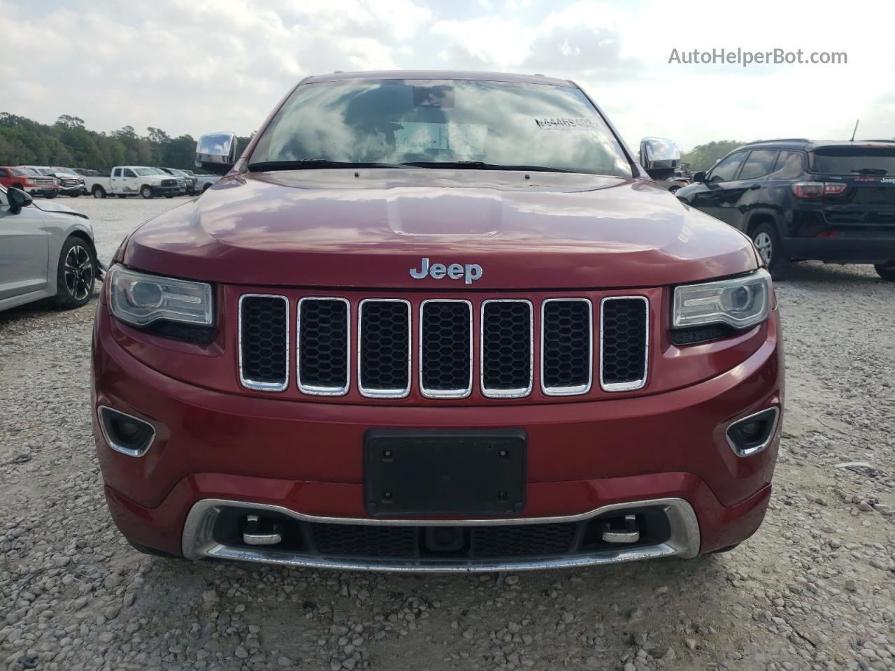 2014 Jeep Grand Cherokee Overland Red vin: 1C4RJFCT7EC265288