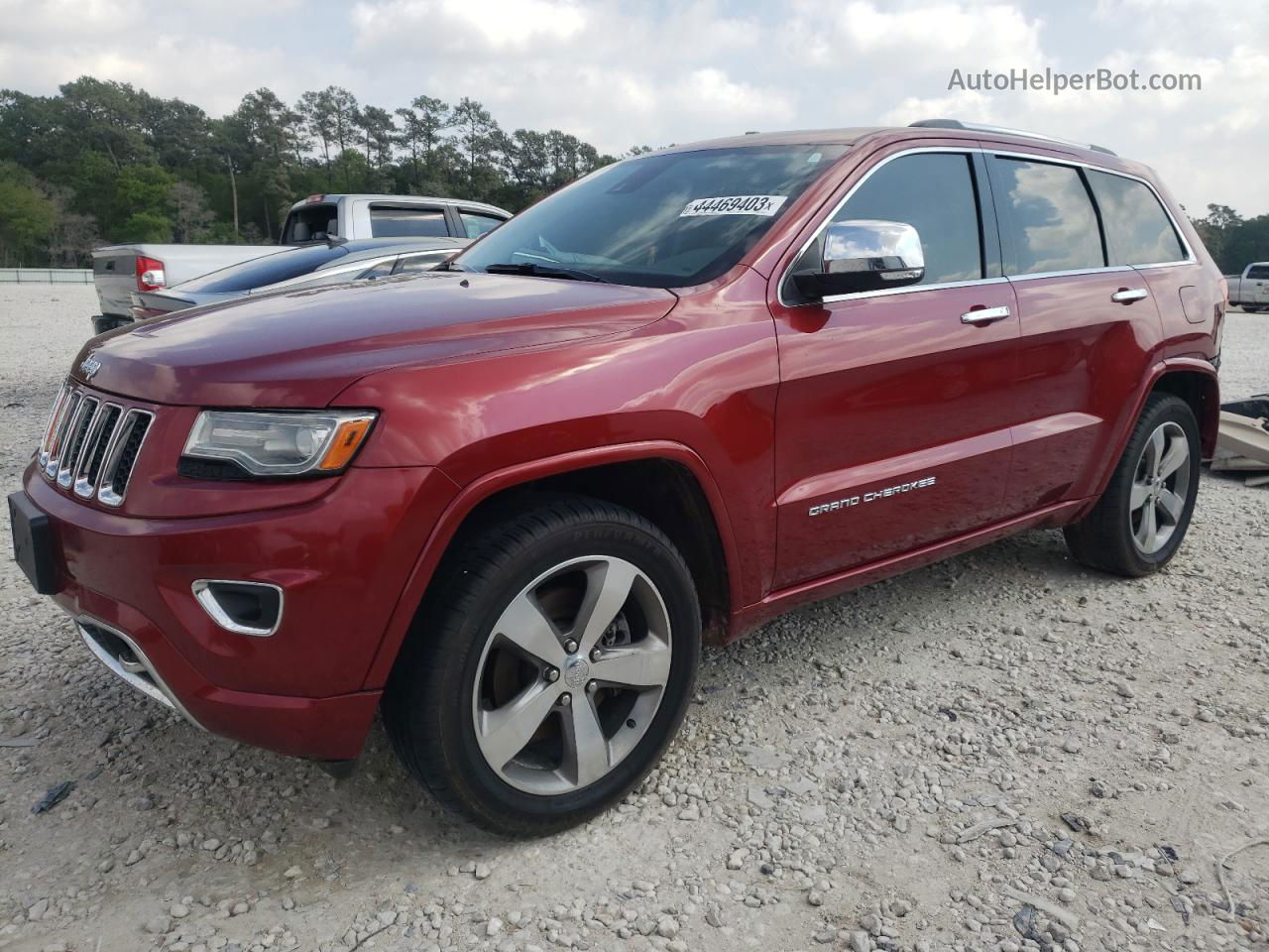 2014 Jeep Grand Cherokee Overland Red vin: 1C4RJFCT7EC265288