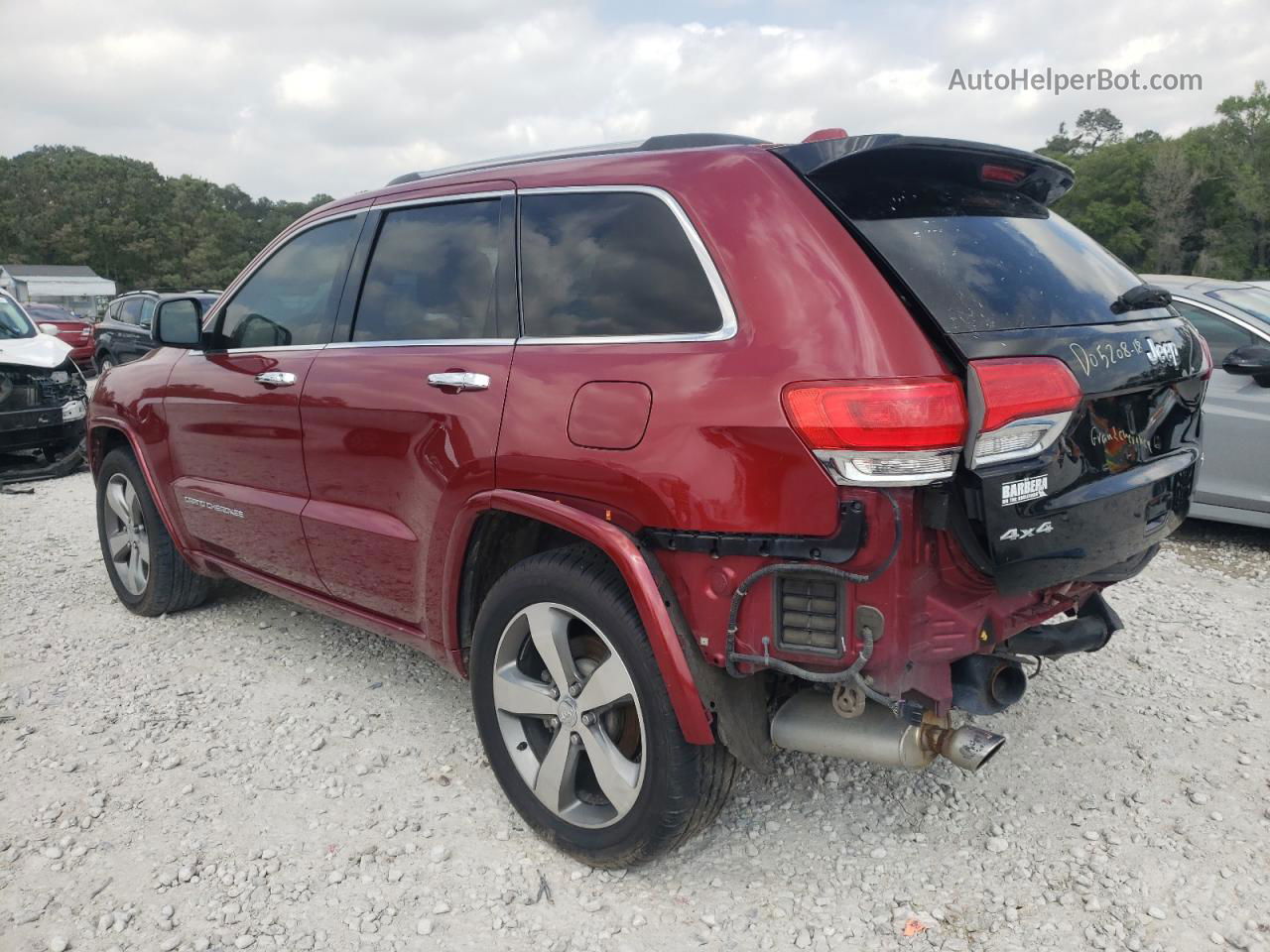 2014 Jeep Grand Cherokee Overland Red vin: 1C4RJFCT7EC265288