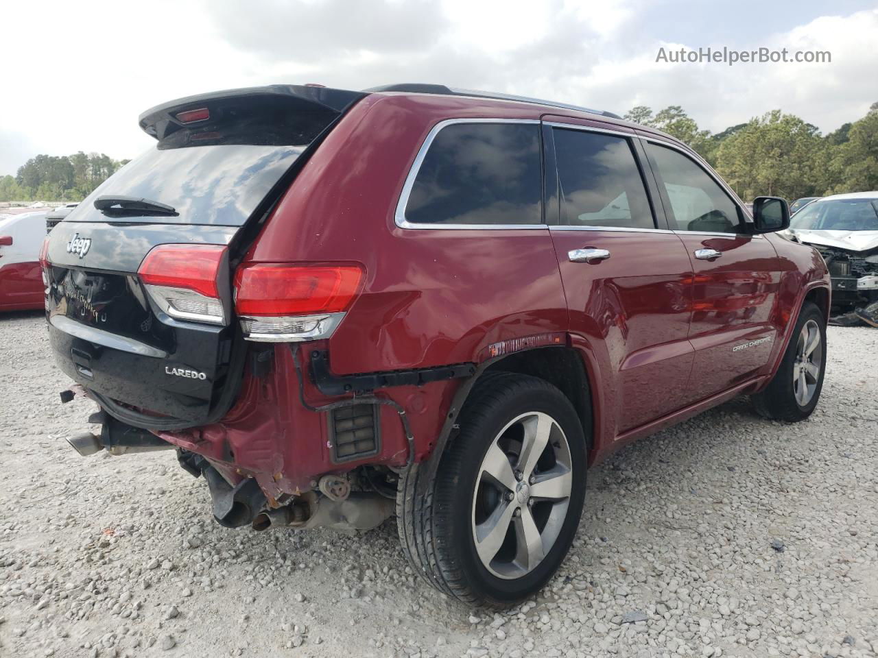 2014 Jeep Grand Cherokee Overland Red vin: 1C4RJFCT7EC265288