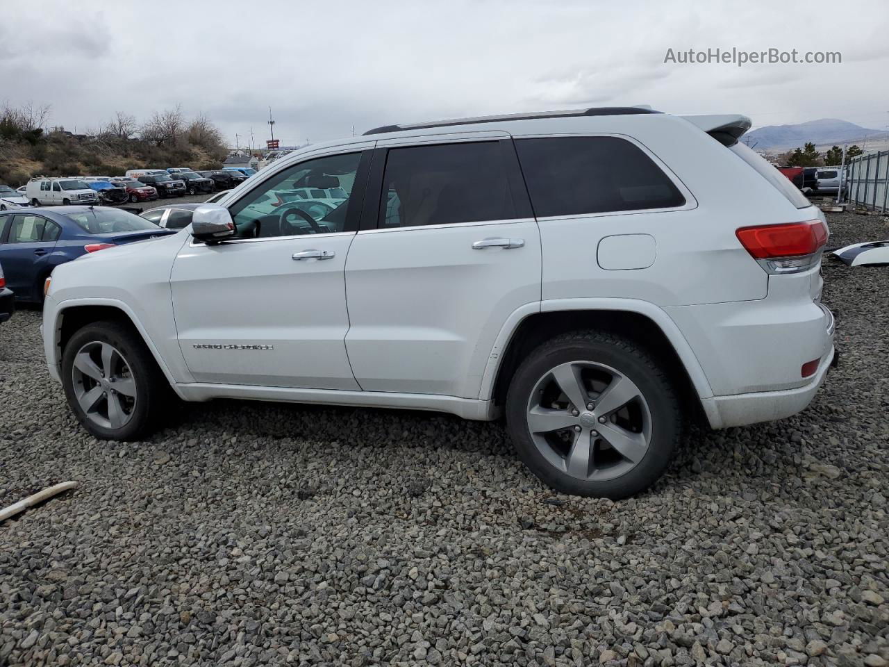 2014 Jeep Grand Cherokee Overland White vin: 1C4RJFCT7EC521610