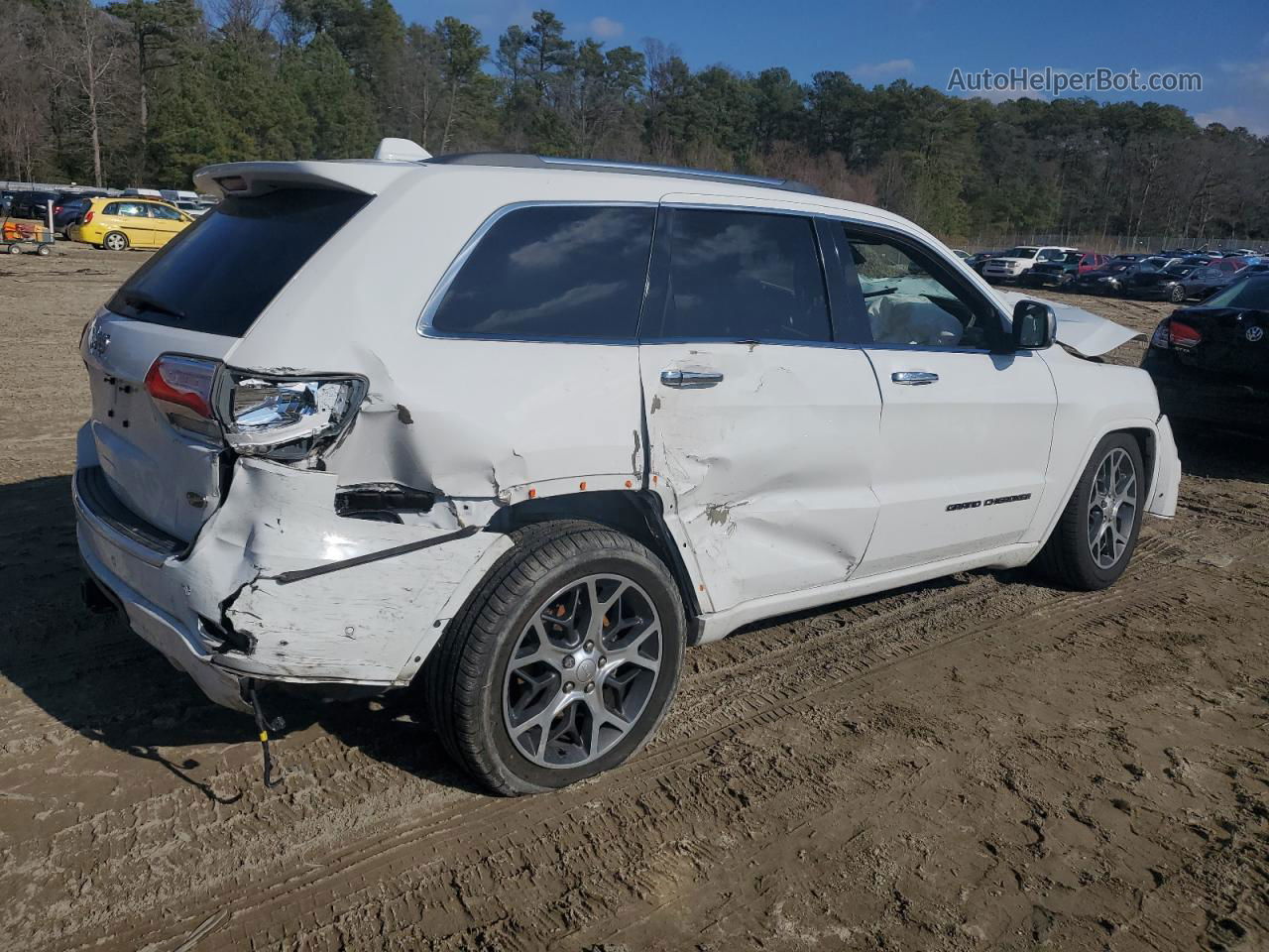 2019 Jeep Grand Cherokee Overland White vin: 1C4RJFCT7KC569524