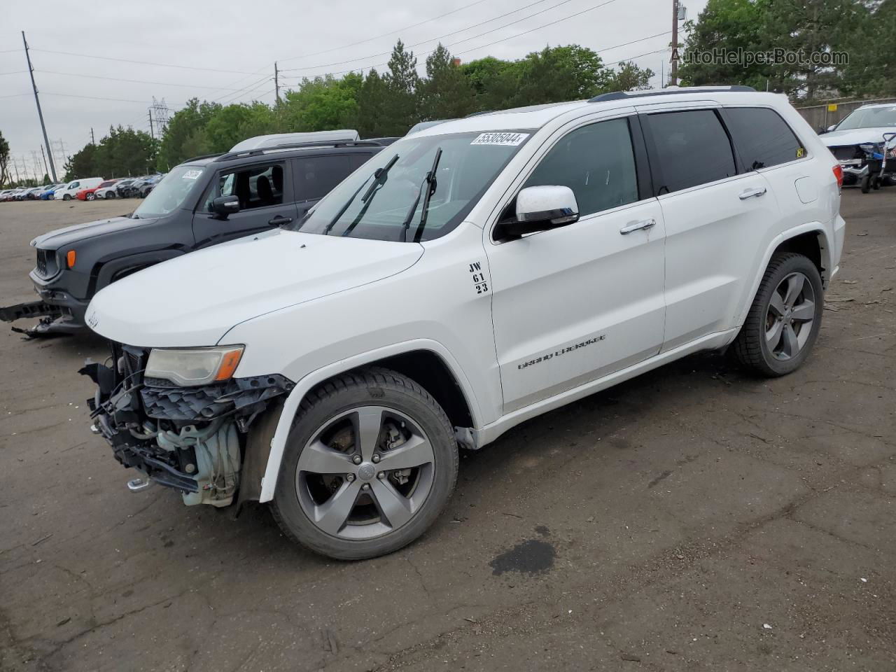 2014 Jeep Grand Cherokee Overland White vin: 1C4RJFCT8EC105386