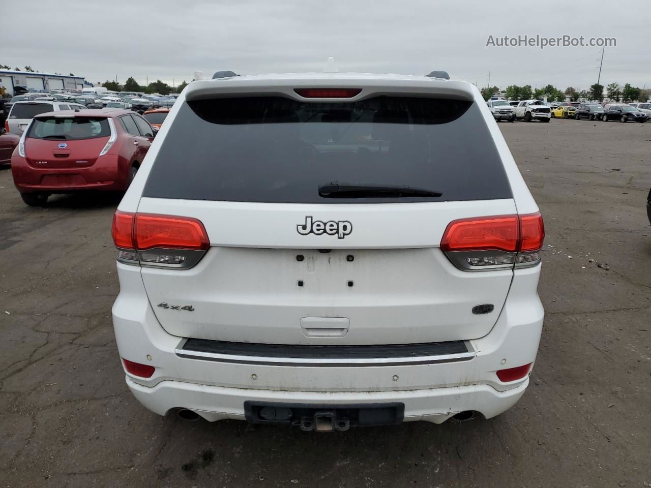 2014 Jeep Grand Cherokee Overland White vin: 1C4RJFCT8EC105386