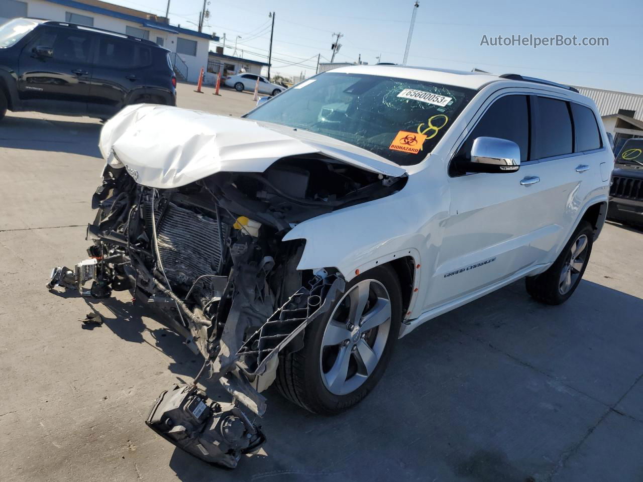 2014 Jeep Grand Cherokee Overland White vin: 1C4RJFCTXEC105227