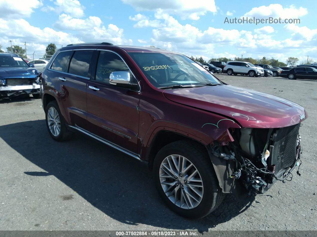 2017 Jeep Grand Cherokee Summit Maroon vin: 1C4RJFJT3HC742421