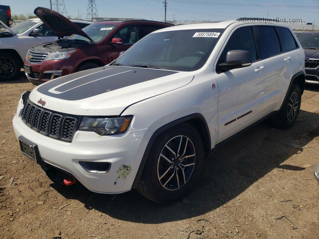 2021 Jeep Grand Cherokee Trailhawk White vin: 1C4RJFLG5MC646638