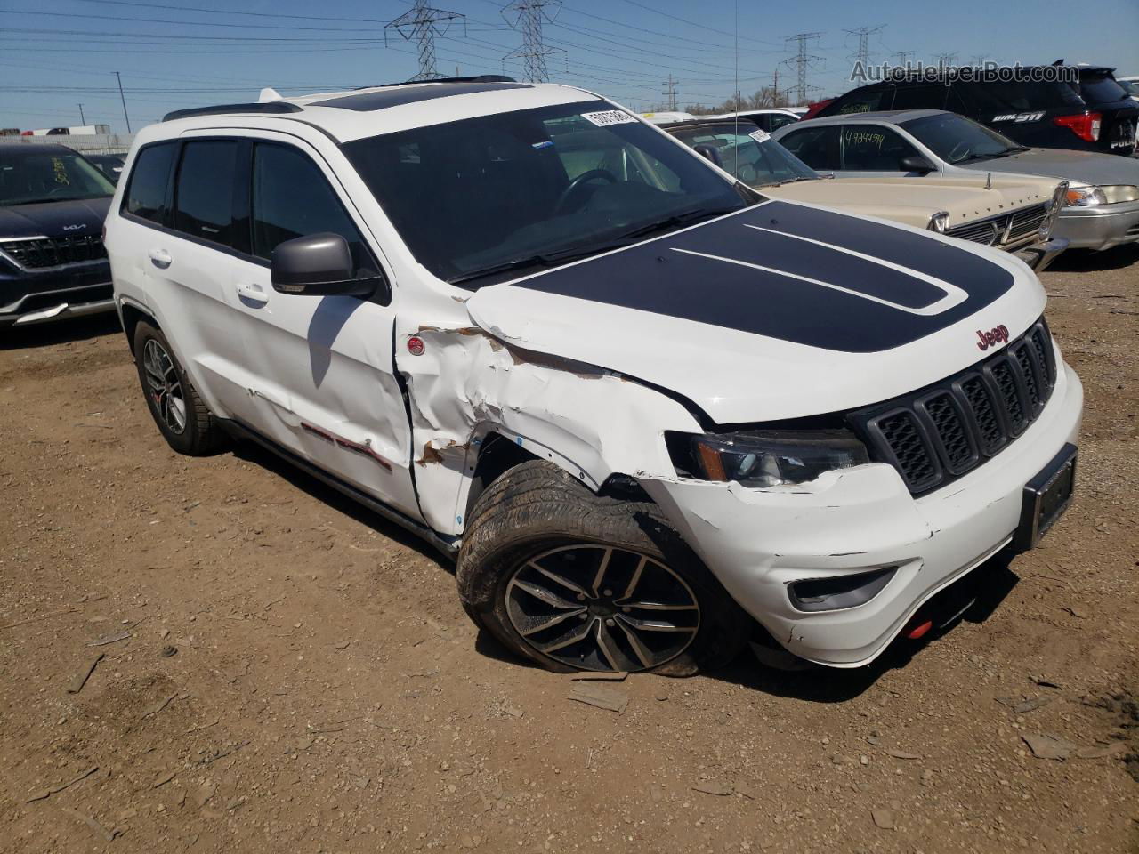 2021 Jeep Grand Cherokee Trailhawk White vin: 1C4RJFLG5MC646638