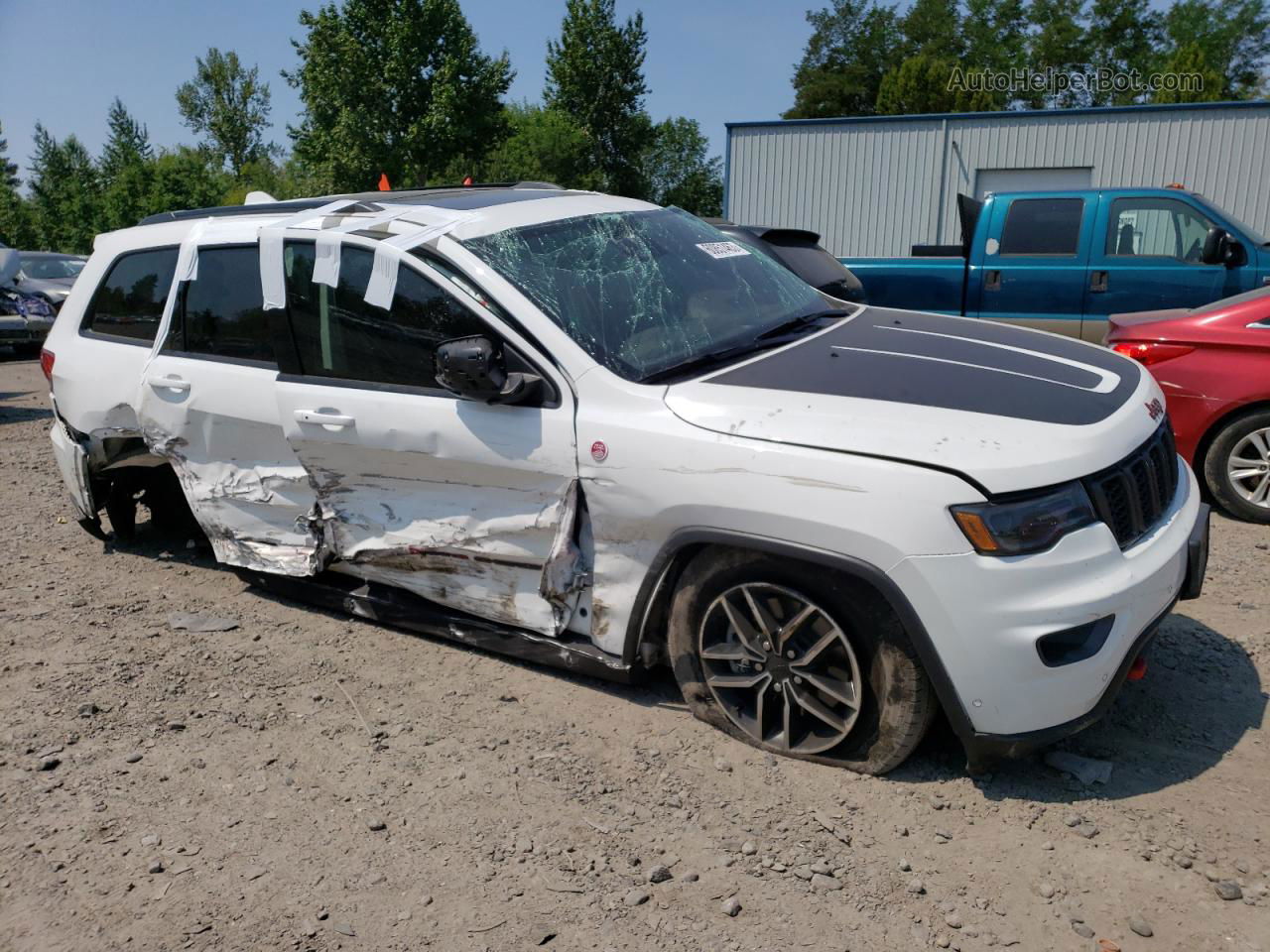 2019 Jeep Grand Cherokee Trailhawk White vin: 1C4RJFLT5KC552690