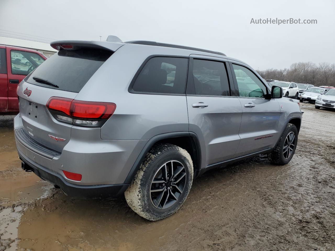 2021 Jeep Grand Cherokee Trailhawk Silver vin: 1C4RJFLT8MC537894