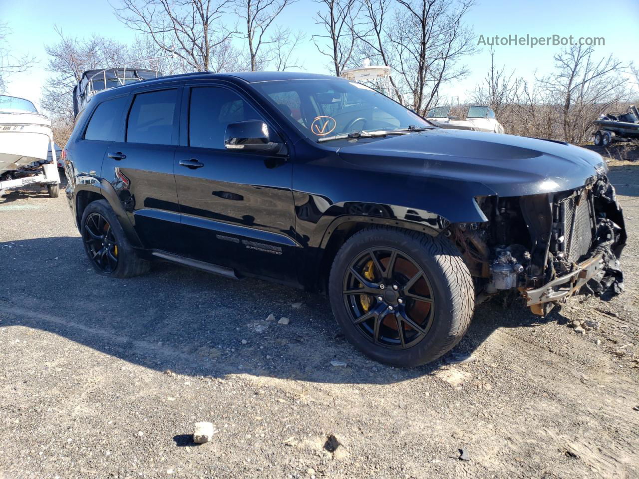 2021 Jeep Grand Cherokee Trackhawk Черный vin: 1C4RJFN90MC817388