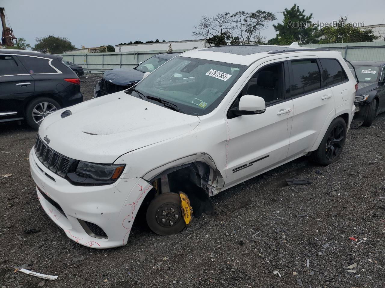 2021 Jeep Grand Cherokee Trackhawk White vin: 1C4RJFN95MC818598