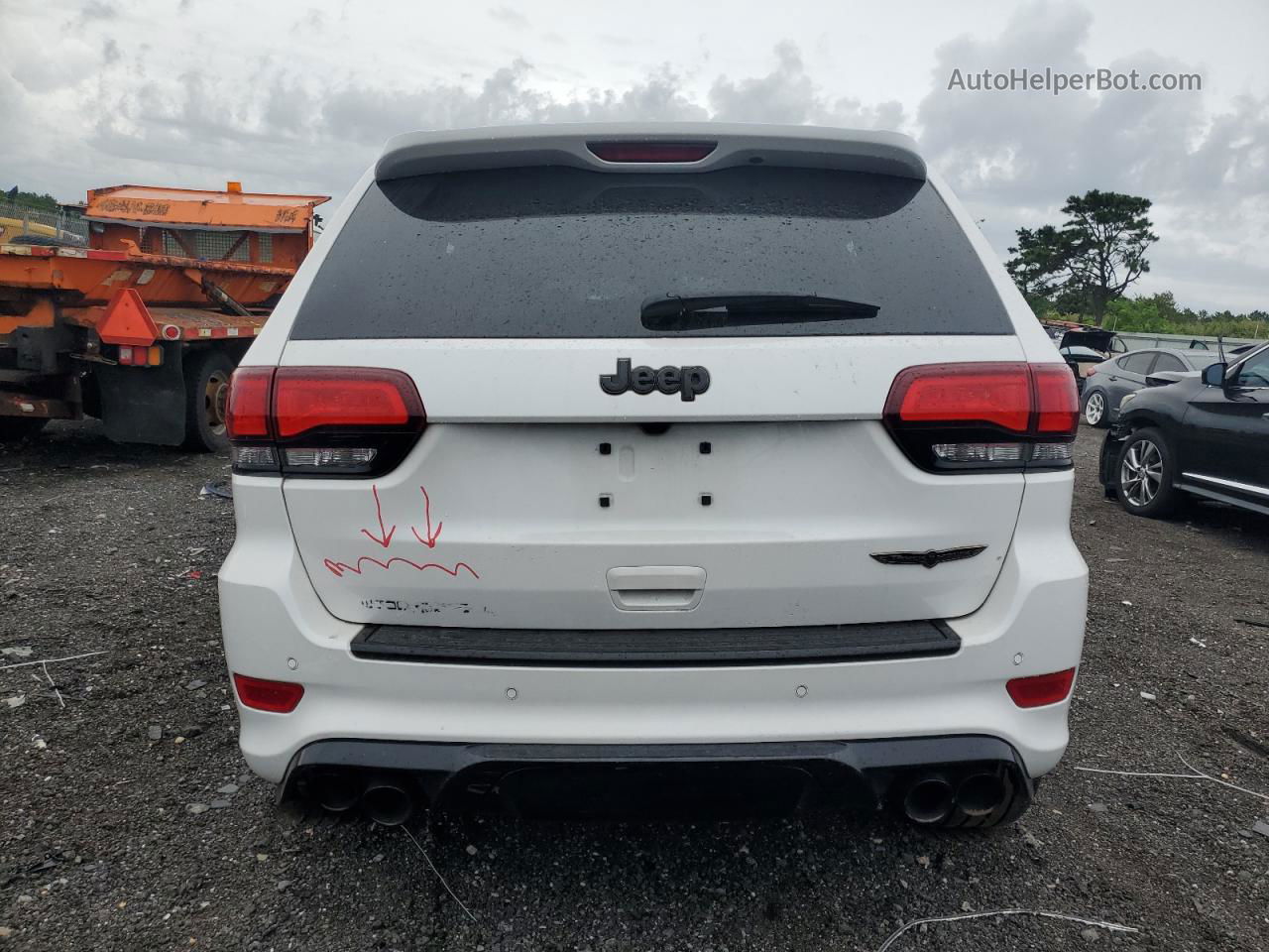 2021 Jeep Grand Cherokee Trackhawk White vin: 1C4RJFN95MC818598