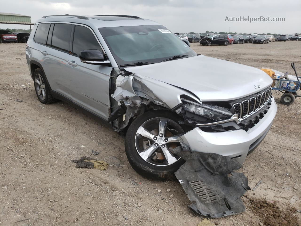 2021 Jeep Grand Cherokee L Limited Silver vin: 1C4RJJBG7M8191847