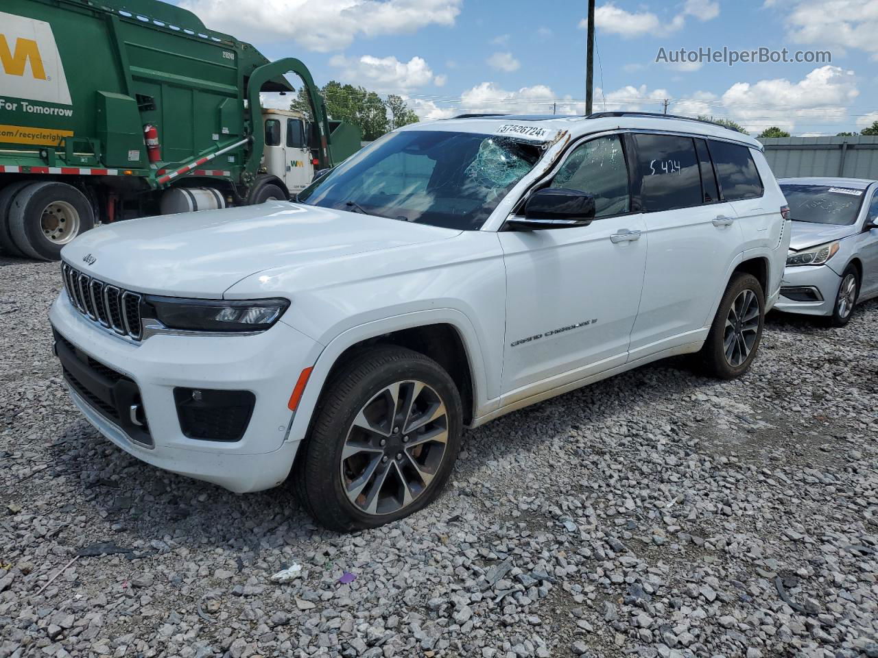 2021 Jeep Grand Cherokee L Overland Белый vin: 1C4RJJDG8M8191918