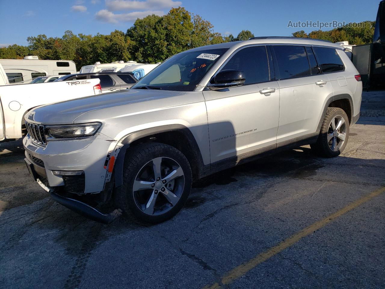 2021 Jeep Grand Cherokee L Limited Silver vin: 1C4RJKBG0M8116218