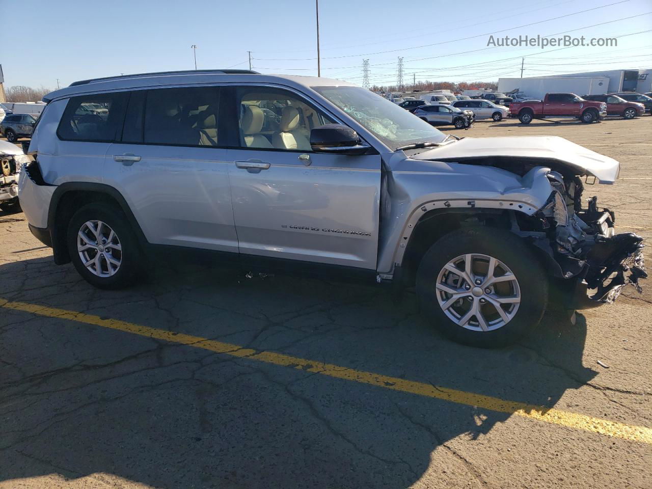 2021 Jeep Grand Cherokee L Limited Silver vin: 1C4RJKBG0M8135223