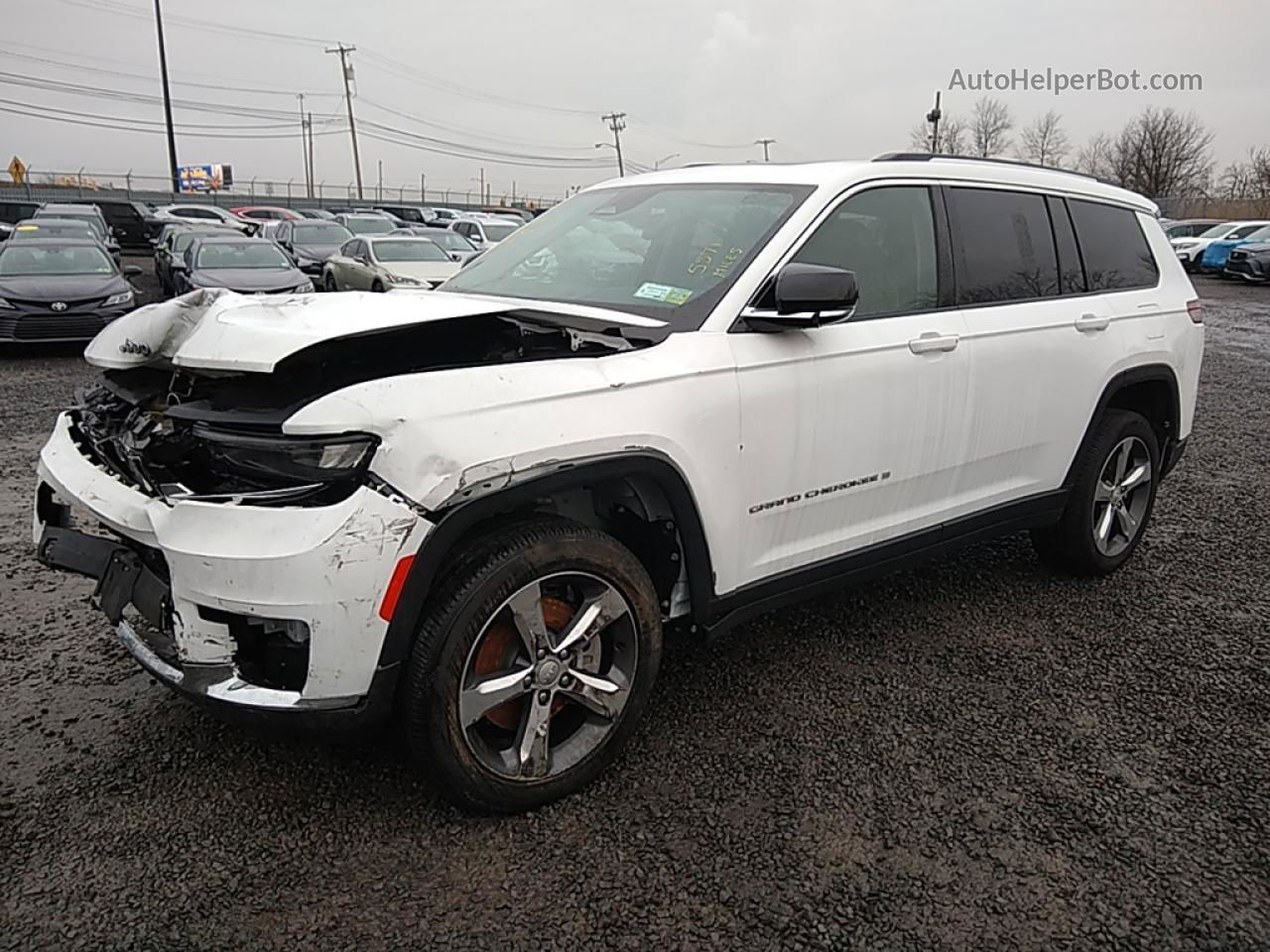 2021 Jeep Grand Cherokee L Limited White vin: 1C4RJKBG5M8123200