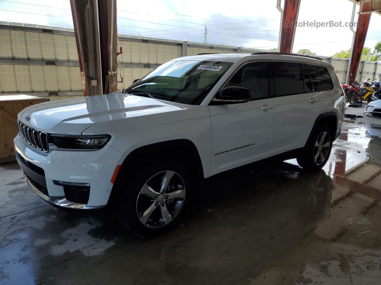 2021 Jeep Grand Cherokee L Limited White vin: 1C4RJKBG8M8106486