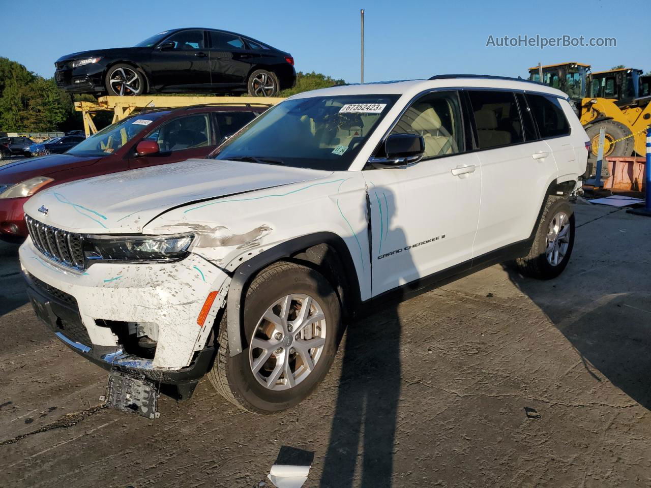 2021 Jeep Grand Cherokee L Limited White vin: 1C4RJKBG8M8187179