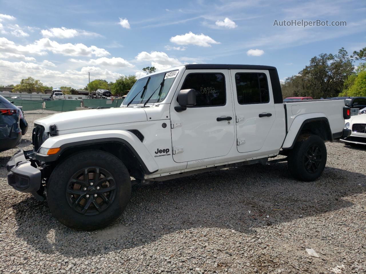 2022 Jeep Gladiator Sport White vin: 1C6HJTAG2NL124751