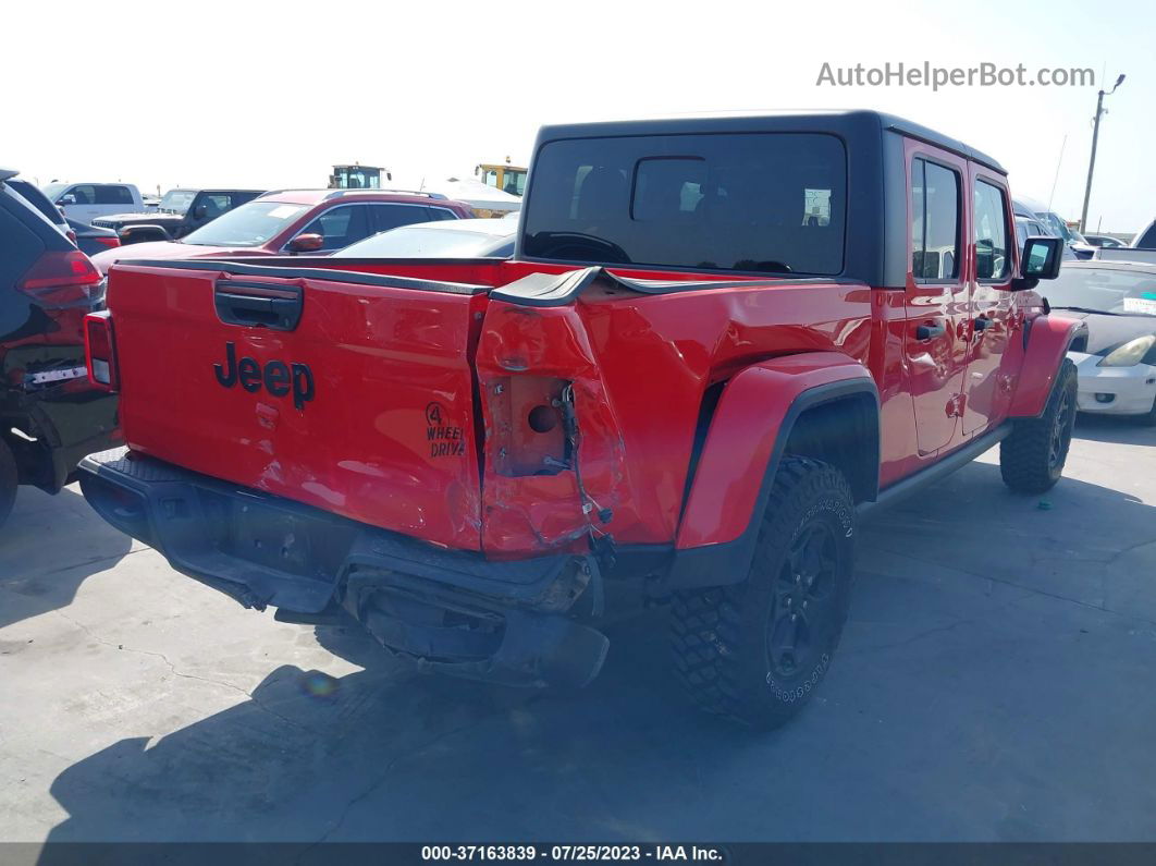 2022 Jeep Gladiator Willys Red vin: 1C6HJTAG2NL159273