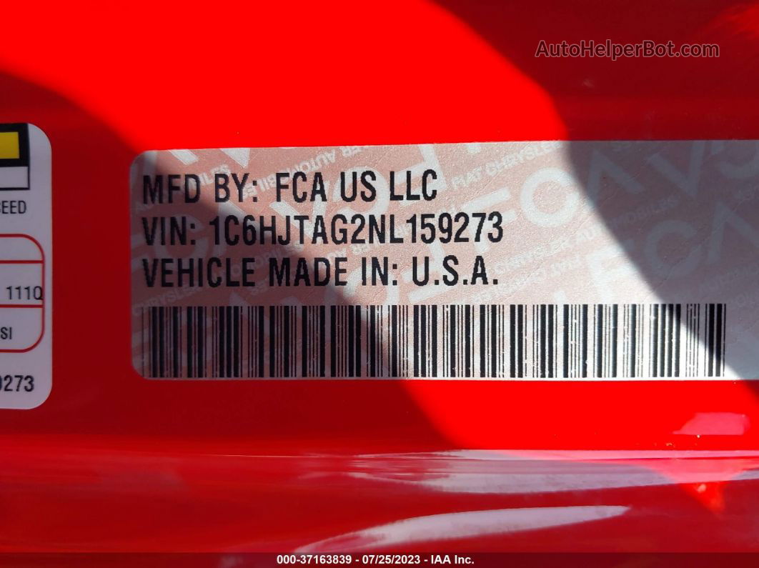 2022 Jeep Gladiator Willys Red vin: 1C6HJTAG2NL159273