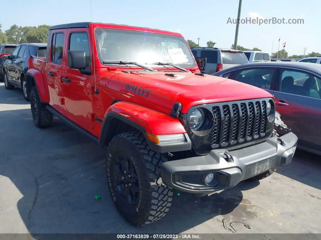 2022 Jeep Gladiator Willys Red vin: 1C6HJTAG2NL159273