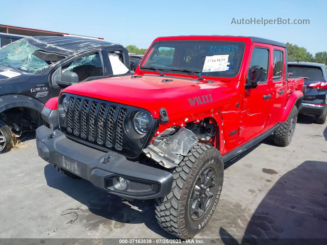 2022 Jeep Gladiator Willys Red vin: 1C6HJTAG2NL159273