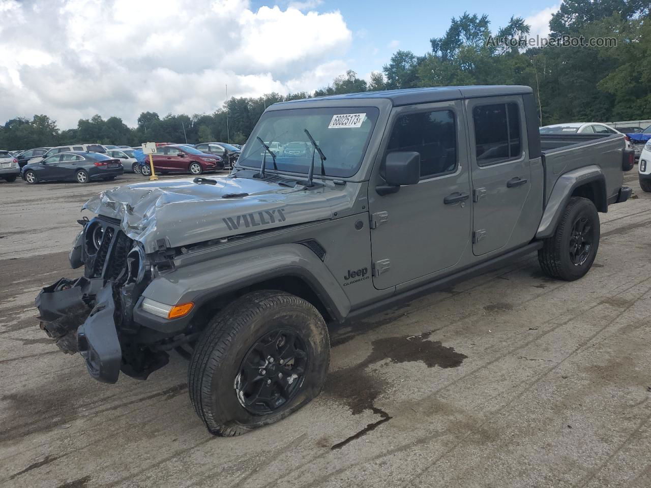 2022 Jeep Gladiator Sport Gray vin: 1C6HJTAG3NL163011